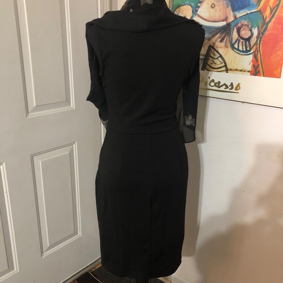 Hanna Nicole New with tag Black floral print Sleeveless Shawl Dress Size S. - Picture 11 of 12